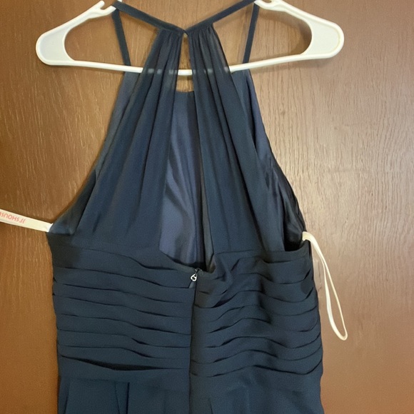 Navy blue floor length bridesmaids dress - Picture 7 of 8